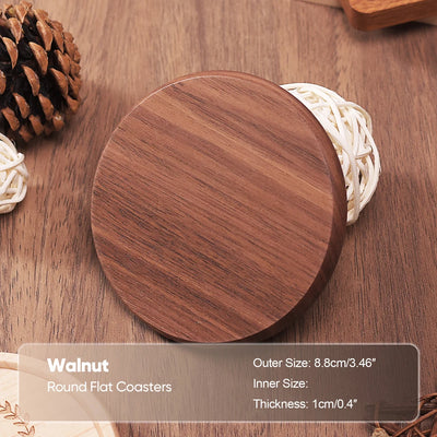 Solid Walnut Wood Coaster Round Square beech