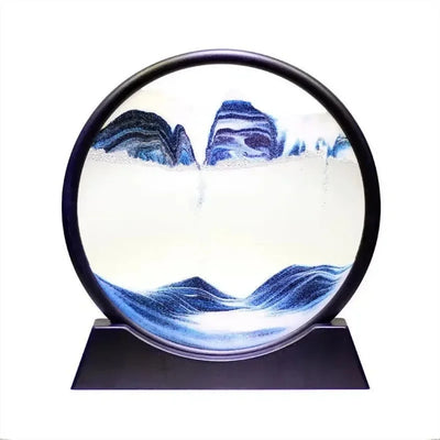 Mobile sand painting round glass deep sea