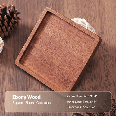 Solid Walnut Wood Coaster Round Square beech