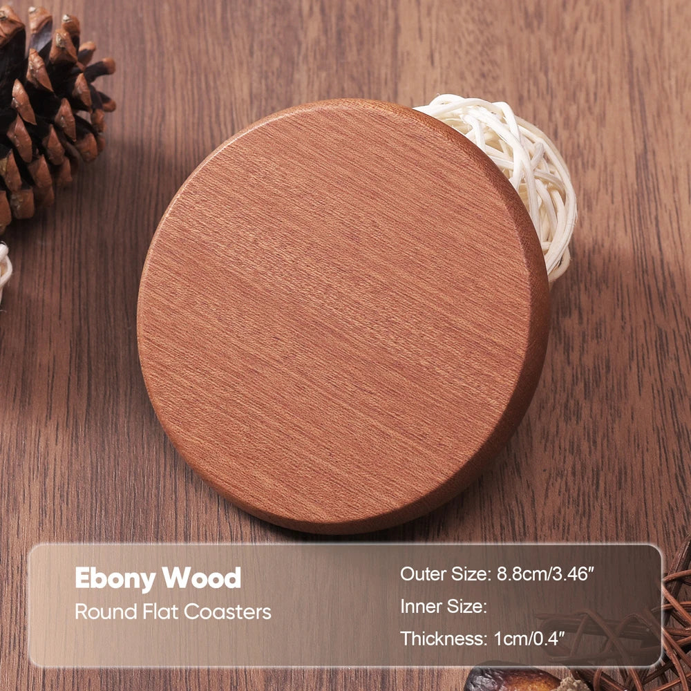 Solid Walnut Wood Coaster Round Square beech