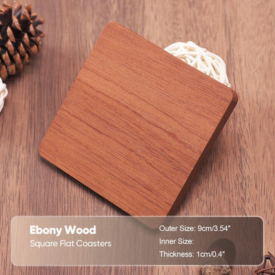 Solid Walnut Wood Coaster Round Square beech