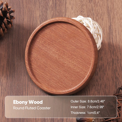 Solid Walnut Wood Coaster Round Square beech