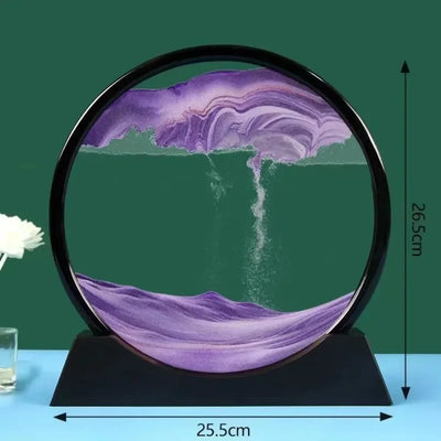 Mobile sand painting round glass deep sea